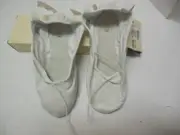 Bloch WHITE leather canvas insert soft leather ballet shoes 203L Splitsole
