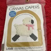 1982 Leisure Arts Canvas Capers 103 Snow Man Snow Woman Kit New