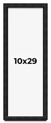 10x29 Shadow Box Black Rustic Barnwood Display Frame | 1.125 Inch Deep | 0.875