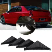 For Chrysler 300 Car Rear Diffuser Bumper Lip Splitter Shark Fin Carbon Fiber