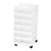 IRIS USA MC Plastic Storage Drawer, 6, White 6 Drawer
