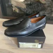 Allen Edmonds Lugano Mens US 12 Black Leather Loafers Shoes Italy New Box 49910