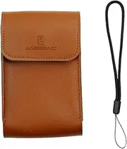 Generic Carrying Case PU Leather Shockproof Protective Bag Case Waterproof Travel Carry Case with Lanyard for RG34XX Handheld Game Console