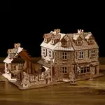 3D立體拼圖1942戰爭房屋仿真立體模型擺件益智類木質拼圖兒童玩具