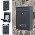 Lockable Outside Letter Letterbox Wall Mounted Post Box Mail Box Postbox