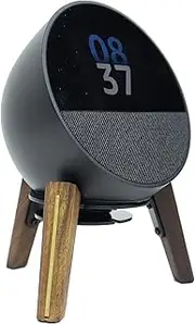 Desk Stand Compatible with Echo Spot Wood and Homepod mini Stand Protect Speaker Sound Better Stable Wooden Mount Holder for All Suitable Sized Speakers