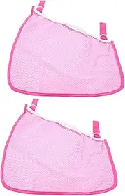 ERINGOGO Stroller Storage Bag 2 Pcs Mesh Hanging Bag Baby Stroller Storage Side Sling Stroller Pouch Pink