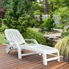 Outdoor Chaise Lounge Chair Foldable Portable Recliner Day Bed Poolside Garden
