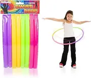 ArtCreativity Hula Hoop for Kids (Pack of 6), Adjustable Size Hoola Hoop Toy for Exercise, 8 Section Detachable Hoola Hoops, Playground Toys for Outdoor Fun, Birthday Party Favors for Boys and Girls