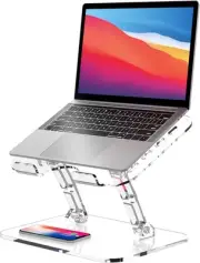 Lpoake Adjustable Foldable Laptop Stand, Portable Ergonomic Computer Stand fo...