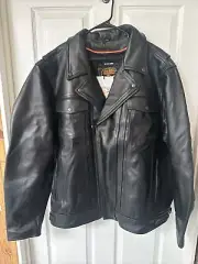Milwaukee Leather LKM1760 Men's Black 4XL Conceal Pocket Zip out Lining Jacket