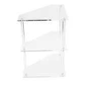 Acrylic Corner Side Table Small 3 Tier Triangular End Table For Living Room AU