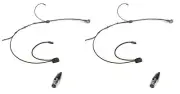 Set of 2 Ultra Slim Black Headset Headworn Microphone for AKG Wireless PT40 Mini