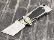 Twosun Folding Knife D2 TC4 Titanium Inlay Micarta Handle Pocke Knife TS500-Sand