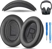 AHG QC35 earpads / QC35 ii Headband pad Cushion kit. Compatible w/Bose QuietComfort 35 ii / QC35 Headphones (White). Premium Headband Design | Seamless DIY Assembly | Superior Comfort and Durability
