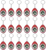 uxcell Keychain Compass [18PCS] - Survival Pocket Mini Compass Bulk with Key Ring for Hiking & Camping - [Red] Outdoor Activities Accessory