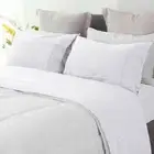 Ramesses White Pebble Wash Linen Look Alternative Sheet Set King Single