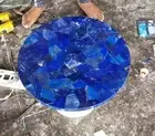 Blue Marble Table Top, Round Coffee Table , Lapis Lazuli Slab Counter top decor