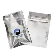 100 pcs Clear/Silver Mylar 2" x 3" Flat Pouch Zip Lock Smell Proof Bags