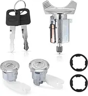 Tektall Ignition Switch & Door Lock Cylinder w/Key Fit for Bronco F150 F250 F350 E150 E250 E350 Ranger 1992-1995 Replaces F3UZ1522050D C-42-147 DP-42-122
