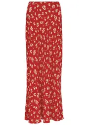 Rixo Ardith Floral-print Silk Midi Skirt - Red - S (UK 10 / S) S (UK 10 / S)