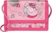 [Undercover] Peppa Pig Wallet Neck Pouch Boys Girls │Children's Purse with Drawstring Velcro 8 x 13 cm, pink, Classic