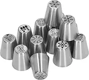 Holiday 13pcsset Christmas Flower Icing Piping Nozzles Christmas Flower Icing Piping Nozzles Cupcake Cookies Birthday Party Cake Baking Supplies