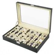 Watch Case 24 Slot Leather Watch Box Case/Jewelry Box/Watch Jewelry Display S...