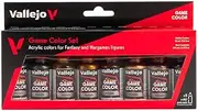 Vallejo Acrylicos S.L. VJ72303 Tabletop Supplies Game Colour Metallic colours 8 Colour Set Modelling Kit 17ML