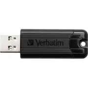 Verbatim Pinstripe Microban 128GB USB 3.0 Memory Stick Drive For PC/Laptop Black