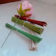 20Pcs Artificial Stems Silk Flower Stem Plastic Metal Branch Wedding Decoration