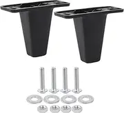 RDEXP 2 Pieces Luggage Bracket Side Feet Replacement Plastic Stud Feet w/Gaskets Nuts
