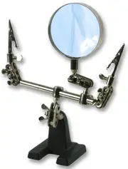 Duratool Adjustable Joints Movement Alligator Clips Clamp Tool with Magnifier