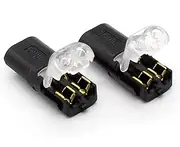 Xiaojiang Store 10pcs 2p Spring Connector Wire with No Welding No Screws Quick Connector Cable Clamp Terminal Block 2 Way Easy Fit Fit Compatible .L-ED Strip