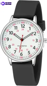 Nurse Watch for Women Waterproof Analog Silicone Watch with Second Hand Nursing