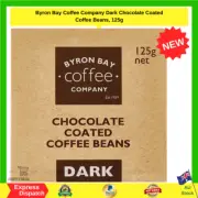 Byron Bay Coffee Company Dark Chocolate Coated Coffee Beans, 125g NEW AU