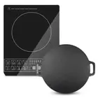 SOGA Electric Smart Induction Cooktop and 34cm Cast Iron Induction Crepe Pan Bak