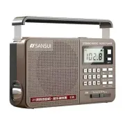 SANSUI E35 Radio Portable Digital Retro Speaker HiFi Bass Music Player with LED Flashlight FM AM SW Full Band Support US