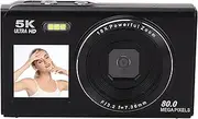 Generic 5K Digital Camera, 2.8in 1.5in Dual Screen 18x Zoom WiFi Camera Auto Focus Anti Shake Vlogging Camera with Flash Light, Portable Camera for Photography Boys Girls Kids (Black)