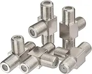 wlaniot 5pcs F Female Jack to F Jack to F Jack Female T Type 3 Way RF Coaxial Adapter Connector 75 Ohm for CATV Networks Mobile Antenna Applications