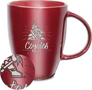 Rico Industries NHL Hockey Arizona Coyotes Sunburst 18oz Laser Engraved Ceramic Lustre Mug