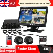 4CH 1080P Truck Bus Recorder Playback 4 Pcs Camera+7 Inch Video Monitor DVR Kit
