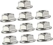 HEALEEP Stainless Nut 1/2-13 Serrated Flange Nuts 10pcs Pack 304 Steel Anti-Slip Design