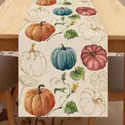 Seliem Fall Blue Pumpkins Table Runner 13â€˜â€™X72â€˜â€™