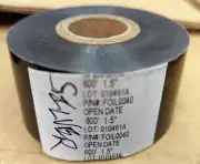 58 Rolls 1.5" x 600' Thermal Transfer Foil Silver 1” Core [B7TP]