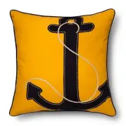 Threshold Gold Pharaoh Anchor Decorative Pillow - Yellow Toss Pillow 18" x 18"