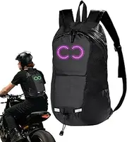 Led Backpack,Dynamic Light Backpack for Travel | Night Safety Cycling Day Pack Rucksack for Riding Outdoor Commuting Sports Camping Biking Trekking
