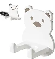 Hair Dryer Holder - Adhesive Wall Mounted Blow Dryer Rack Hair Dryer Holder - Waterproof Hair Tool Organizer Multifunctional Cartoon Bathroom Storage for Hair Dryer
