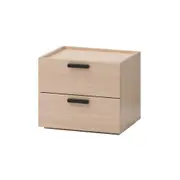 Marlon Bedside Table 2 Drawer Bedroom Modern Side Table Nightstand woodgrain