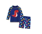 Swimsuit Boys Swim Trunks Split Long Sleeve Sunscreen Quick-drying Big Boy Boy Baby Warm Suit-1